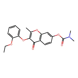 3-(2-ethoxyphenoxy)-2-methyl-4-oxo-4H-chromen-7-yl dimethylcarbamate structure