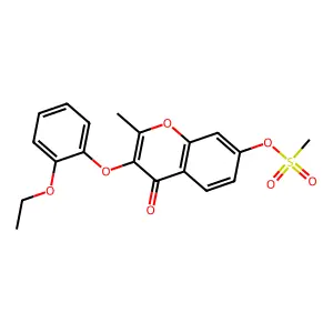 3-(2-ethoxyphenoxy)-2-methyl-4-oxo-4H-chromen-7-yl methanesulfonate structure