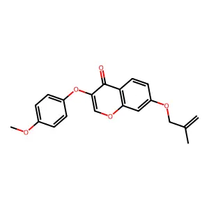 3-(4-methoxyphenoxy)-7-((2-methylallyl)oxy)-4H-chromen-4-one structure