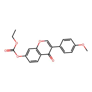 3-(4-Methoxyphenyl)-4-oxochromen-7-yl ethoxyformate structure
