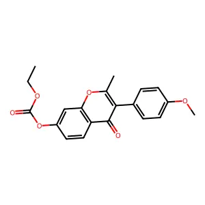 ethyl 3-(4-methoxyphenyl)-2-methyl-4-oxo-4H-chromen-7-yl carbonate structure
