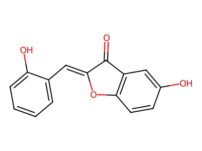 (Z)-5-hydroxy-2-(2-hydroxybenzylidene)benzofuran-3(2H)-one structure