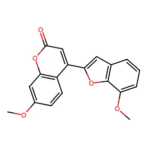 7-Methoxy-4-(7-methoxy-1-benzofuran-2-yl)chromen-2-one structure