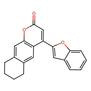 4-(1-benzofuran-2-yl)-6,7,8,9-tetrahydro-2H-benzo[g]chromen-2-one structure
