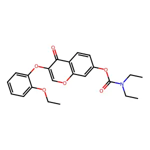 3-(2-ethoxyphenoxy)-4-oxo-4H-chromen-7-yl diethylcarbamate structure