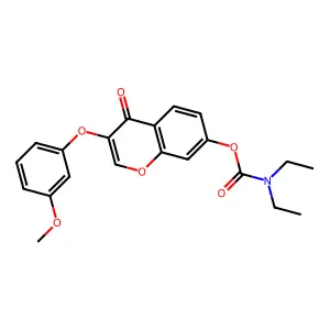 3-(3-methoxyphenoxy)-4-oxo-4H-chromen-7-yl diethylcarbamate structure