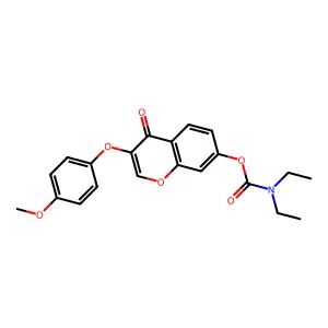 3-(4-methoxyphenoxy)-4-oxo-4H-chromen-7-yl diethylcarbamate structure