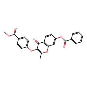 Methyl 4-(7-benzoyloxy-2-methyl-4-oxochromen-3-yl)oxybenzoate structure