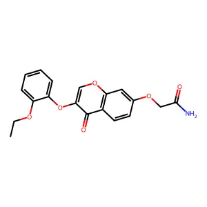 2-((3-(2-ethoxyphenoxy)-4-oxo-4H-chromen-7-yl)oxy)acetamide structure