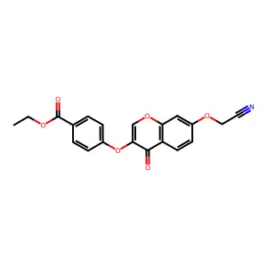 Ethyl 4-[7-(cyanomethoxy)-4-oxochromen-3-yl]oxybenzoate structure