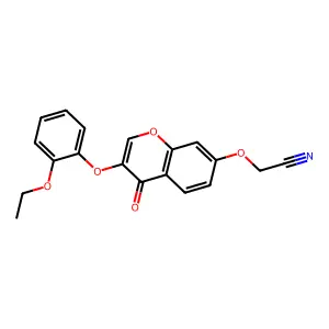2-[3-(2-Ethoxyphenoxy)-4-oxochromen-7-yl]oxyacetonitrile structure