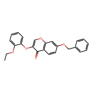 7-(benzyloxy)-3-(2-ethoxyphenoxy)-4H-chromen-4-one structure