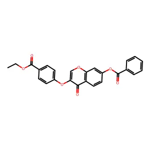 Ethyl 4-(7-benzoyloxy-4-oxochromen-3-yl)oxybenzoate structure
