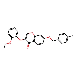 3-(2-Ethoxyphenoxy)-7-[(4-methylphenyl)methoxy]chromen-4-one structure