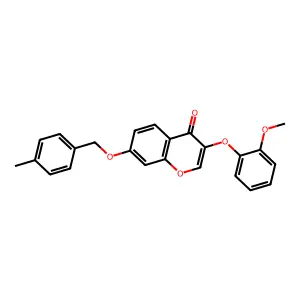 3-(2-Methoxyphenoxy)-7-[(4-methylphenyl)methoxy]chromen-4-one structure