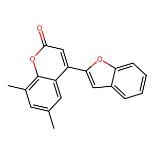 4-(1-benzofuran-2-yl)-6,8-dimethyl-2H-chromen-2-one structure