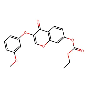 3-(3-Methoxyphenoxy)-4-oxochromen-7-yl ethoxyformate structure