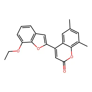 4-(7-ethoxybenzofuran-2-yl)-6,8-dimethyl-2H-chromen-2-one structure