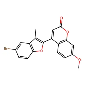 4-(5-bromo-3-methyl-1-benzofuran-2-yl)-7-methoxy-2H-chromen-2-one structure