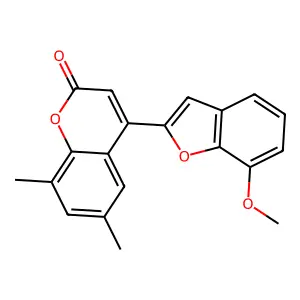 4-(7-methoxy-1-benzofuran-2-yl)-6,8-dimethyl-2H-chromen-2-one structure