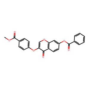 methyl 4-((7-(benzoyloxy)-4-oxo-4H-chromen-3-yl)oxy)benzoate structure