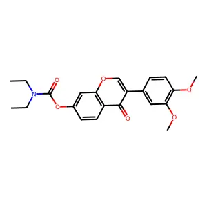 3-(3,4-dimethoxyphenyl)-4-oxo-4H-chromen-7-yl diethylcarbamate structure