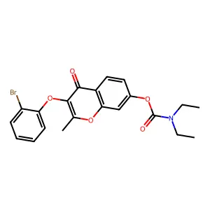 3-(2-bromophenoxy)-2-methyl-4-oxo-4H-chromen-7-yl diethylcarbamate structure