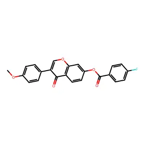 3-(4-methoxyphenyl)-4-oxo-4H-chromen-7-yl 4-fluorobenzoate structure
