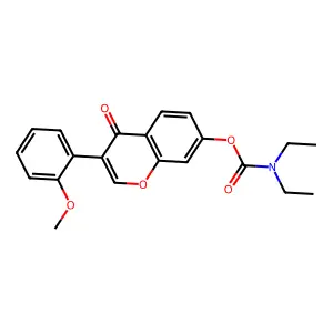 3-(2-methoxyphenyl)-4-oxo-4H-chromen-7-yl diethylcarbamate structure