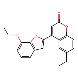 4-(7-Ethoxy-1-benzofuran-2-yl)-6-ethylchromen-2-one structure