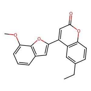 6-Ethyl-4-(7-methoxy-1-benzofuran-2-yl)chromen-2-one structure