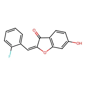 2-[(2-Fluorophenyl)methylene]-6-hydroxy-benzofuran-3-one structure