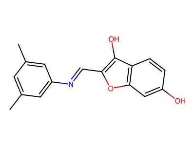 2-{[(3,5-Dimethylphenyl)amino]methylene}-6-hydroxybenzo[b]furan-3-one structure