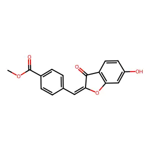 Methyl 4-((6-hydroxy-3-oxobenzofuran-2(3H)-ylidene)methyl)benzoate structure