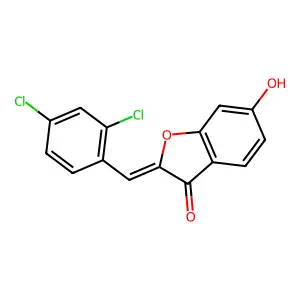2-(2,4-dichlorobenzylidene)-6-hydroxy-1-benzofuran-3(2H)-one structure