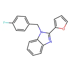 1-(4-fluorobenzyl)-2-(furan-2-yl)-1H-benzo[d]imidazole structure