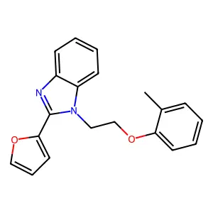 1-[2-(2-(2-Furyl)benzimidazolyl)ethoxy]-2-methylbenzene structure
