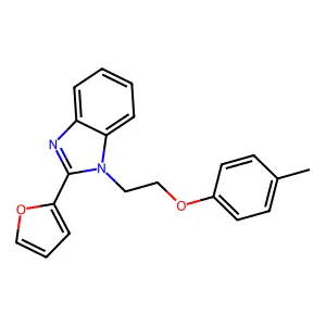 1-[2-(2-(2-Furyl)benzimidazolyl)ethoxy]-4-methylbenzene structure