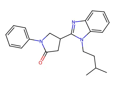 4-[1-(3-Methylbutyl)benzimidazol-2-yl]-1-phenylpyrrolidin-2-one structure