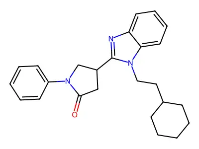 4-[1-(2-Cyclohexylethyl)benzimidazol-2-yl]-1-phenylpyrrolidin-2-one structure