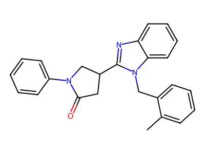 4-[1-(2-methylbenzyl)-1H-benzimidazol-2-yl]-1-phenylpyrrolidin-2-one structure