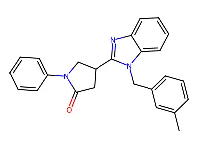 4-[1-(3-methylbenzyl)-1H-benzimidazol-2-yl]-1-phenylpyrrolidin-2-one structure