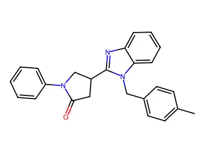 4-[1-(4-methylbenzyl)-1H-benzimidazol-2-yl]-1-phenylpyrrolidin-2-one structure