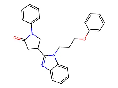 4-[1-(3-phenoxypropyl)-1H-1,3-benzodiazol-2-yl]-1-phenylpyrrolidin-2-one structure