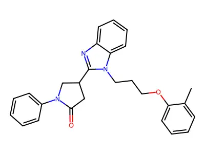 4-[1-[3-(2-Methylphenoxy)propyl]benzimidazol-2-yl]-1-phenylpyrrolidin-2-one structure