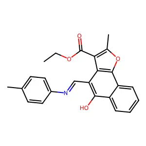 (Z)-ethyl 2-methyl-5-oxo-4-((p-tolylamino)methylene)-4,5-dihydronaphtho[1,2-b]furan-3-carboxylate structure