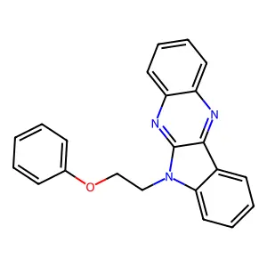 6-(2-phenoxyethyl)-6H-indolo[2,3-b]quinoxaline structure