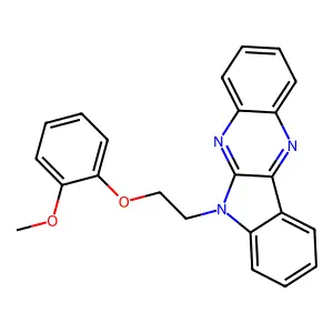 6-[2-(2-methoxyphenoxy)ethyl]-6H-indolo[2,3-b]quinoxaline structure