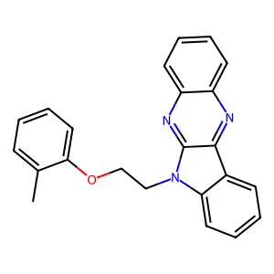 6-[2-(2-methylphenoxy)ethyl]-6H-indolo[2,3-b]quinoxaline structure