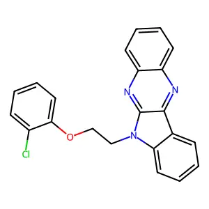 6-[2-(2-chlorophenoxy)ethyl]-6H-indolo[2,3-b]quinoxaline structure